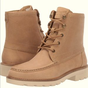 EUC Sperry Womens Sand Leather Lug Boot Sz 8 Lace Up Hiking Boots Fashion Boots